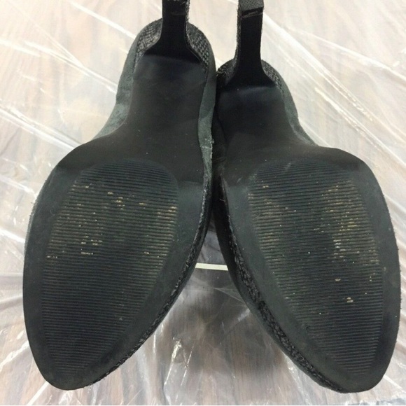 EUC Sofia Vergara grey suede stiletto platform ankle boots w snakeskins accents - Picture 8 of 13